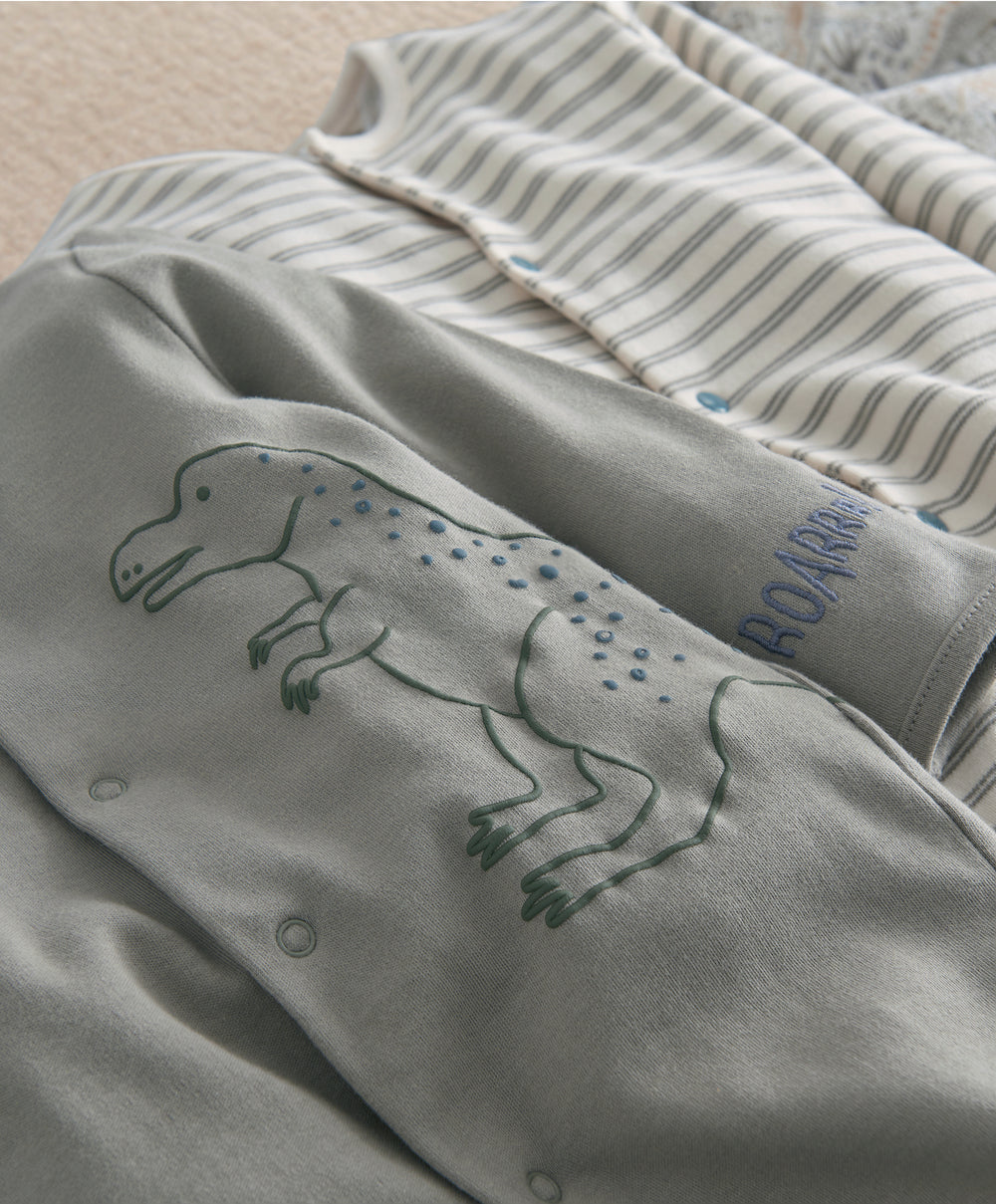Born to Roar Sleepsuits (Pack of 3)
