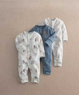 Safari Adventures Sleepsuits (Pack of 3)