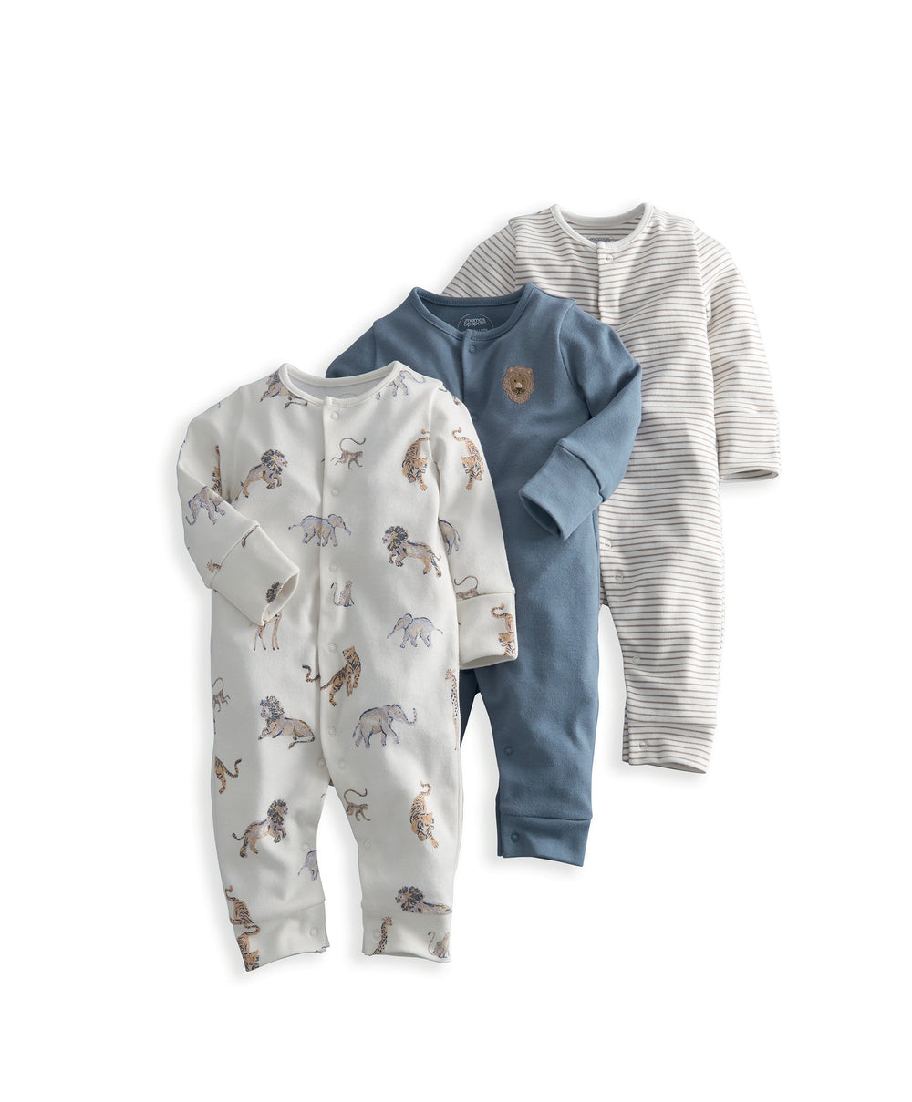 Safari Adventures Sleepsuits (Pack of 3)