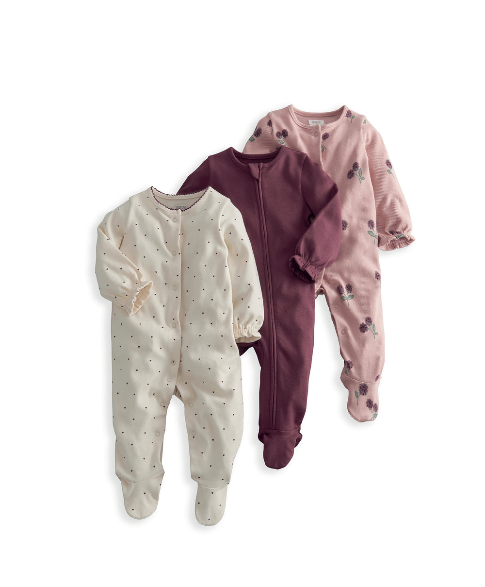 Bramble Sleepsuits (Pack of 3)
