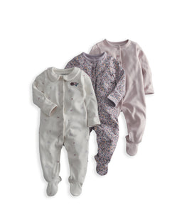 Vintage Floral Sleepsuits (Pack of 3)