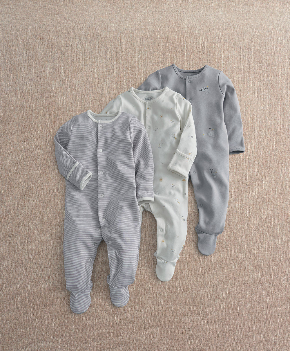 Cosmic Sleepsuits (Pack of 3)