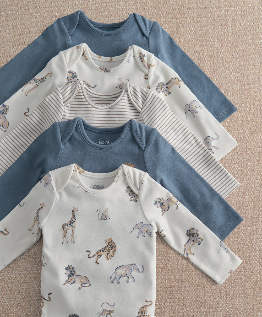 Safari Adventures Bodysuits (Pack of 5)