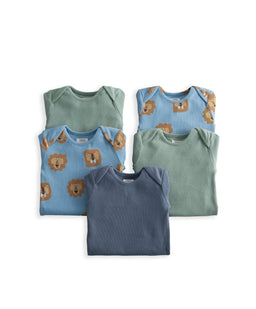 Lion Print Bodysuits (Pack of 5)