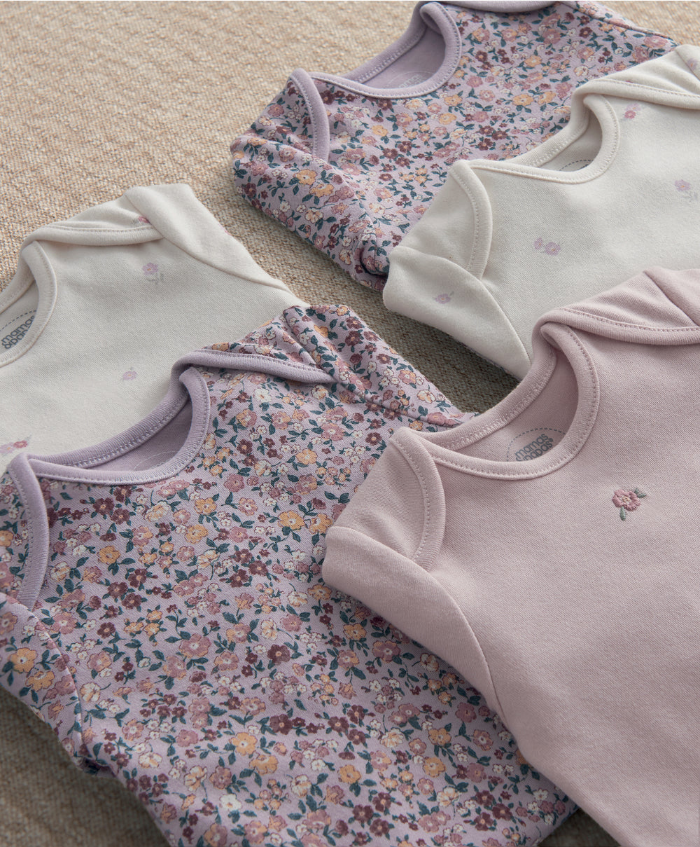 Vintage Floral Bodysuits (Pack of 5)