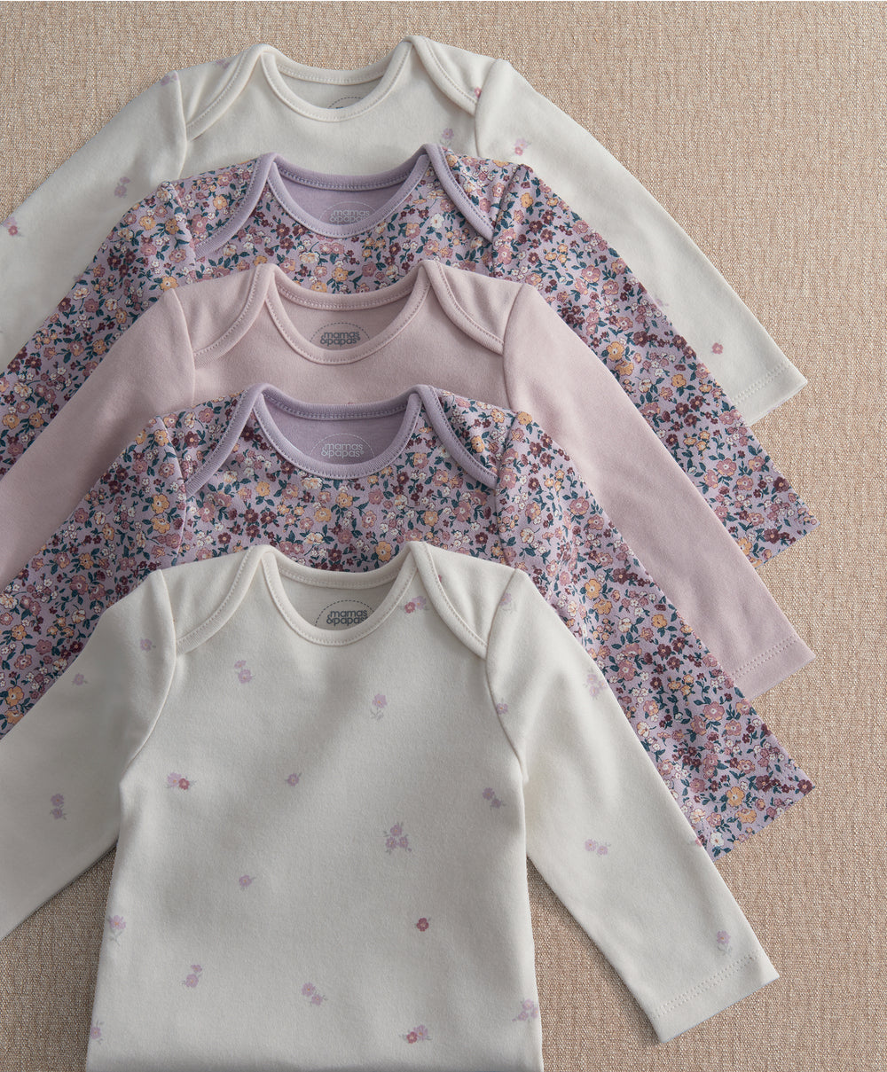 Vintage Floral Bodysuits (Pack of 5)