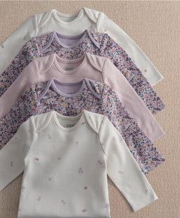 Vintage Floral Bodysuits (Pack of 5)