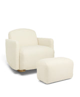Royton Nursing Chair Set in Chenille Boucle - Oyster