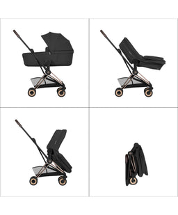 Cybex Coya Ultimate Pushchair With Cybex Cloud T Plus & Cybex Sirona T Baby Car Seat & Base