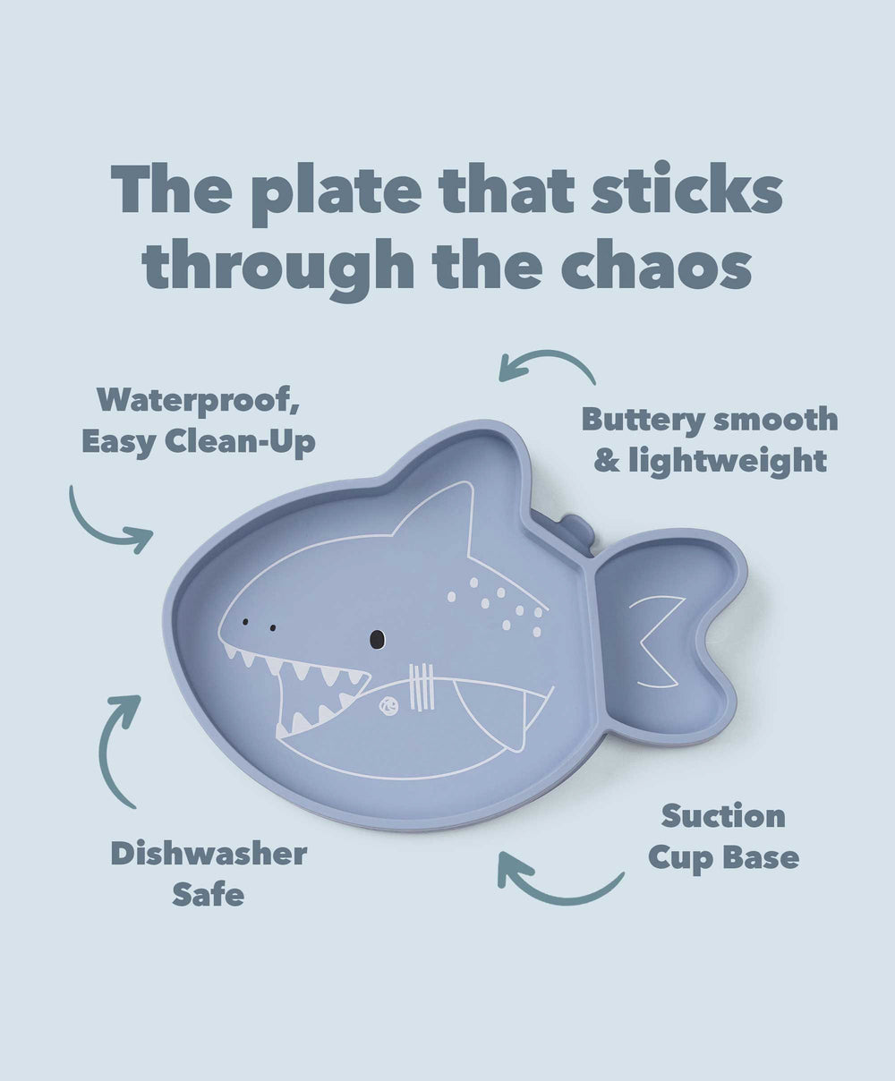 Loulou Lollipop Snack Plate - Sarah Shark