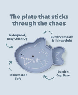 Loulou Lollipop Snack Plate - Sarah Shark