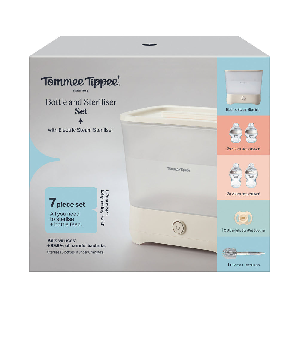 Tommee Tippee Bottle and Steriliser Set - White