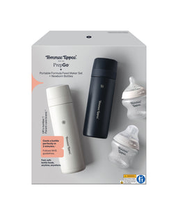 Tommee Tippee PrepGo Portable Formula Feed Maker & Newborn Bottles - Black and White