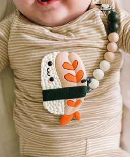 Loulou Lollipop Pacifier Clip Teething Set - Ebi Sushi