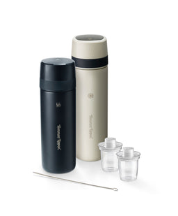 Tommee Tippee PrepGo Portable Formula Feed Maker Set with Built-in UV Steriliser - Black and White