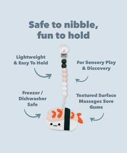 Loulou Lollipop Pacifier Clip Teething Set - Ebi Sushi