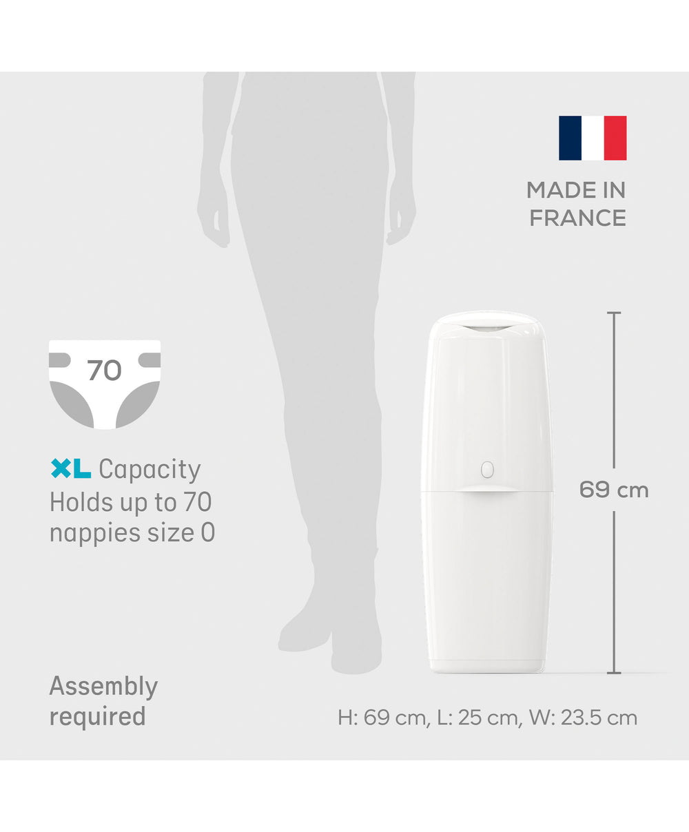 Angelcare Classic XL Nappy Bin - White
