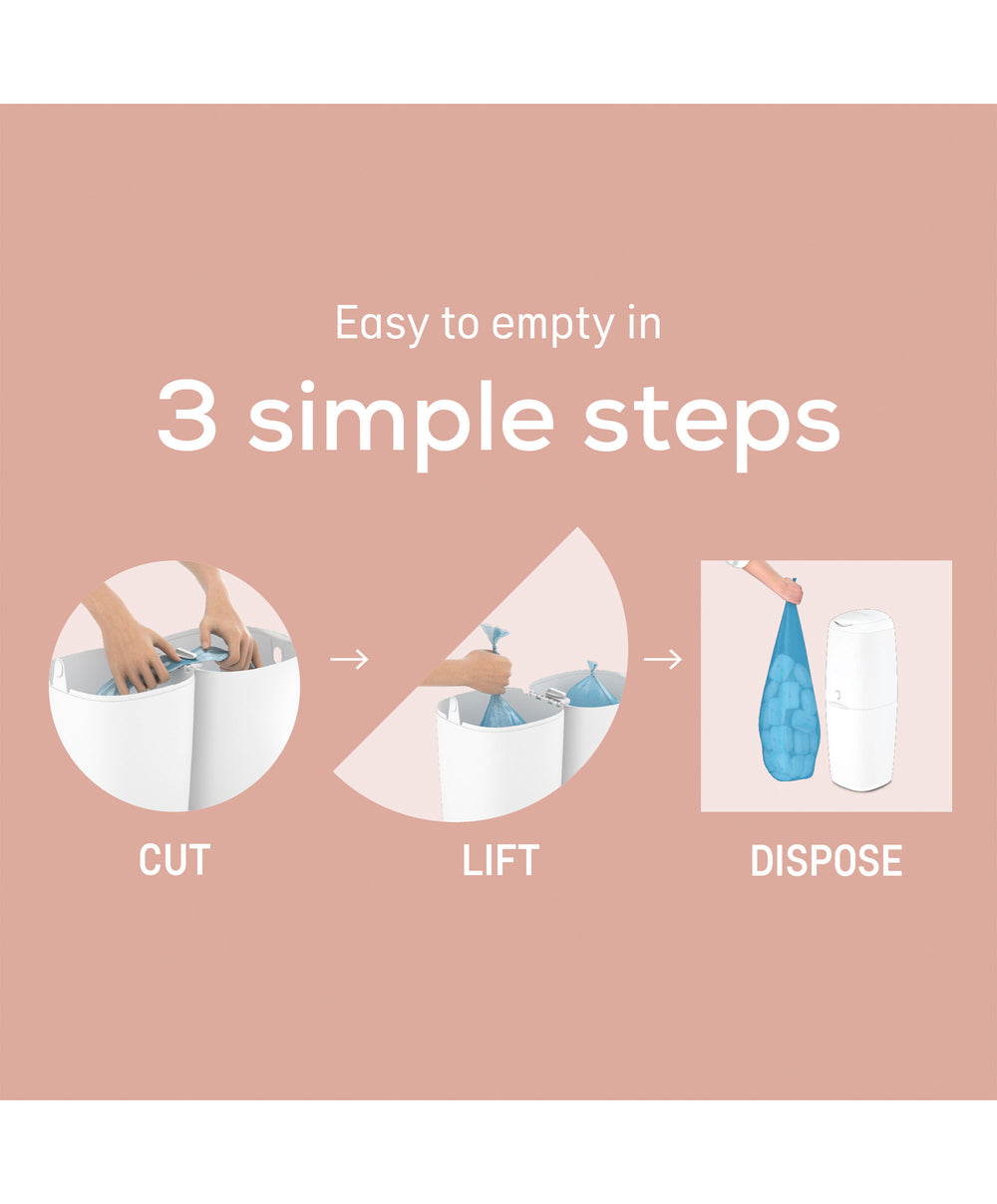 Angelcare Classic XL Nappy Bin - White