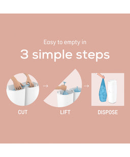 Angelcare Classic XL Nappy Bin - White