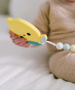 Loulou Lollipop Pacifier Clip Teething Set - Lemon