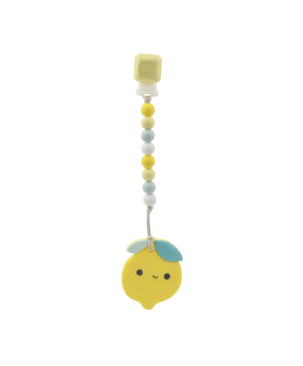 Loulou Lollipop Pacifier Clip Teething Set - Lemon