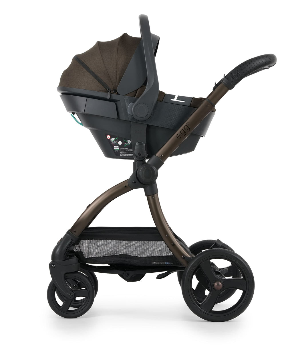 Egg3 Complete Pushchair Bundle with Shell 360 Car Seat - Chocolate Velvet