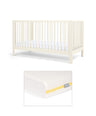 Arbor Cotbed & Essential Airflow Fibre Cotbed Mattress Bundle - White