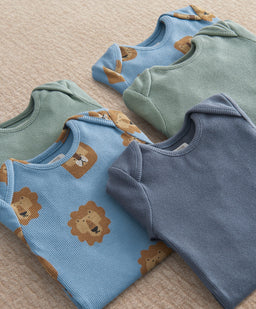 Lion Print Bodysuits (Pack of 5)