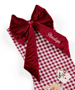 Large Stocking - Gingham 2026 personalisable