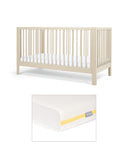 Arbor Cotbed & Essential Airflow Fibre Cotbed Mattress Bundle - Cashmere