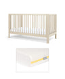 Arbor Cotbed & Essential Airflow Fibre Cotbed Mattress Bundle - Cashmere