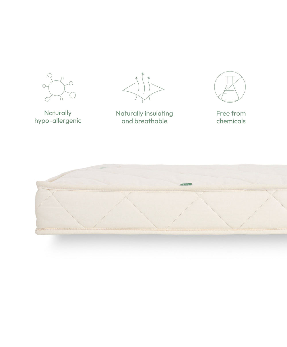 The Little Green Sheep Natural Sprung Cot Bed Mattress