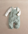 Train Embroidery Dungarees & Long Sleeve Top