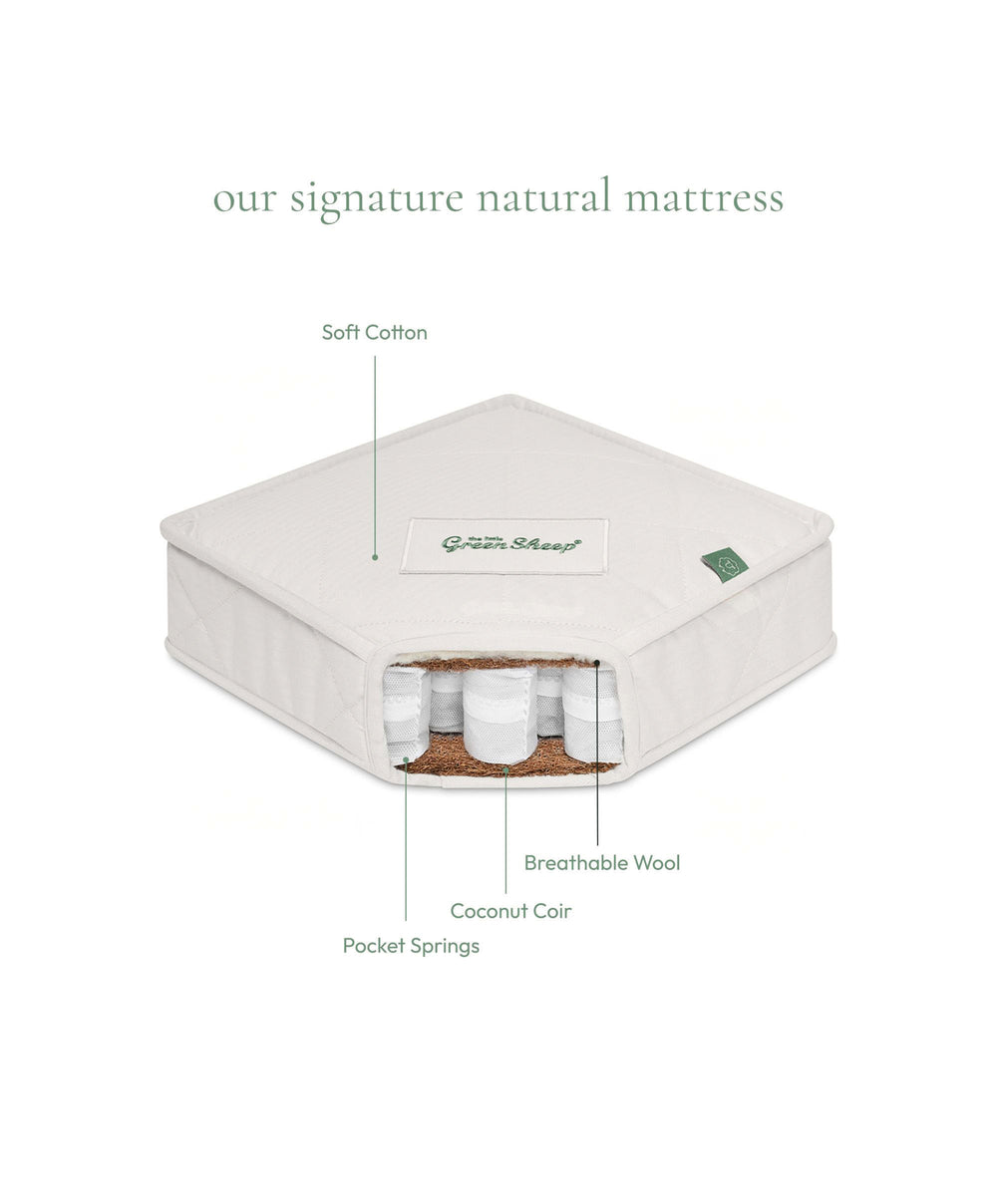 The Little Green Sheep Natural Sprung Cot Bed Mattress