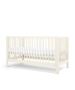 Arbor Cotbed & Essential Airflow Fibre Cotbed Mattress Bundle - White