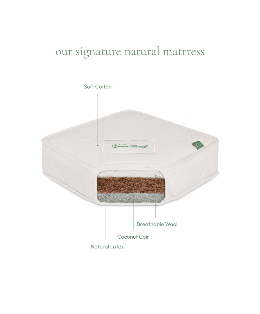 The Little Green Sheep Natural Twist Cot Bed Mattress