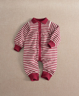 Ribbed Striped Knit Romper