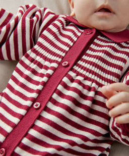 Ribbed Striped Knit Romper
