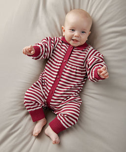 Ribbed Striped Knit Romper