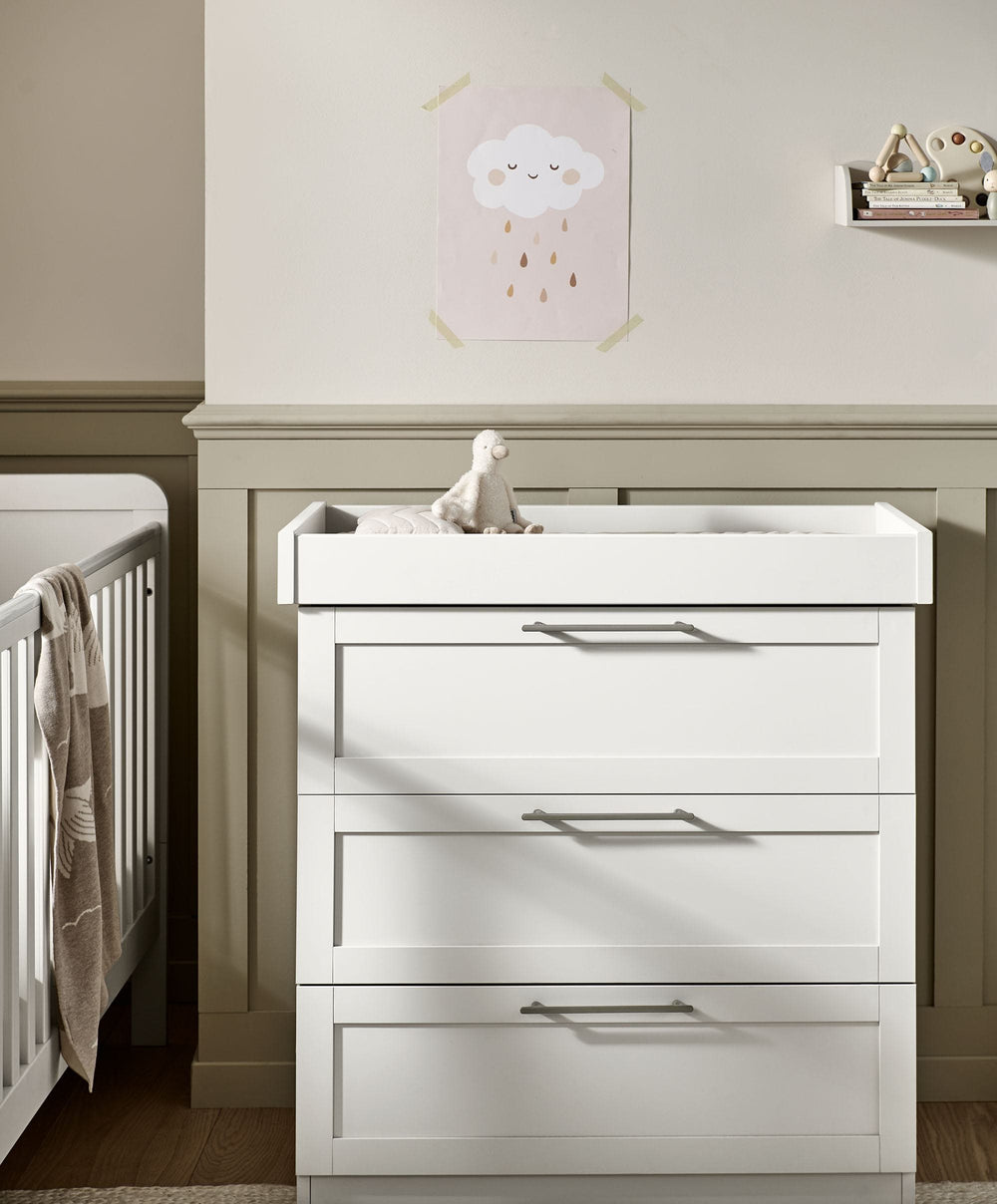 Walton 2 Piece Cotbed Set with Dresser Changer - White