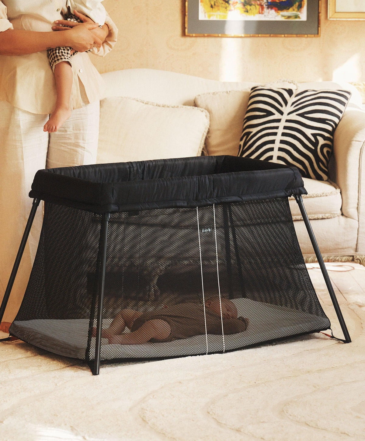 BabyBjörn Travel Cot Light - Black – Mamas & Papas UK