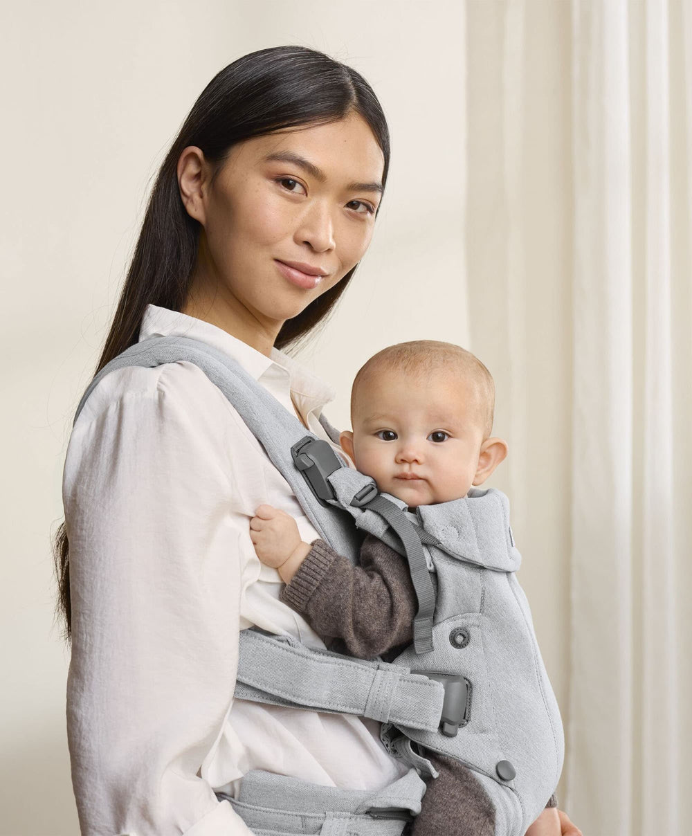 BabyBjorn Baby Carriers BabyBjörn Baby Carrier Harmony Woven Melange - Light Grey