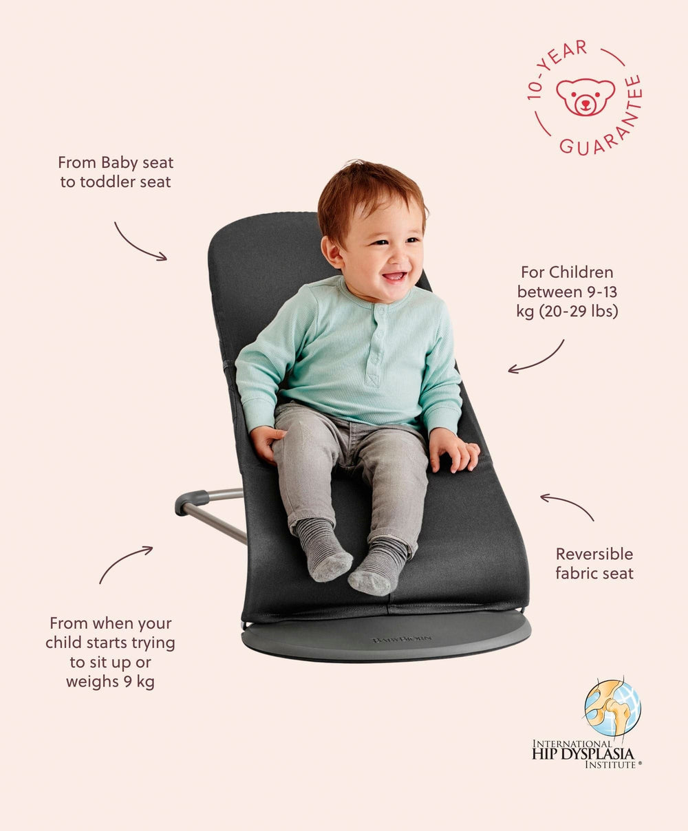 BabyBjorn Bouncers BabyBjörn Baby Bouncer Bliss Woven Petal Quilt - Anthracite