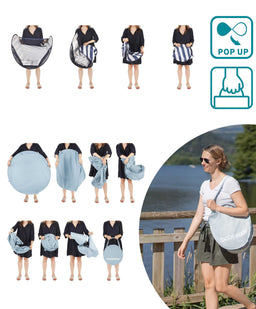 Babymoov Outdoor Play Babymoov Aquani Anti-UV Tent, Paddling Pool & Playpen UPF 50+ - Mariniere