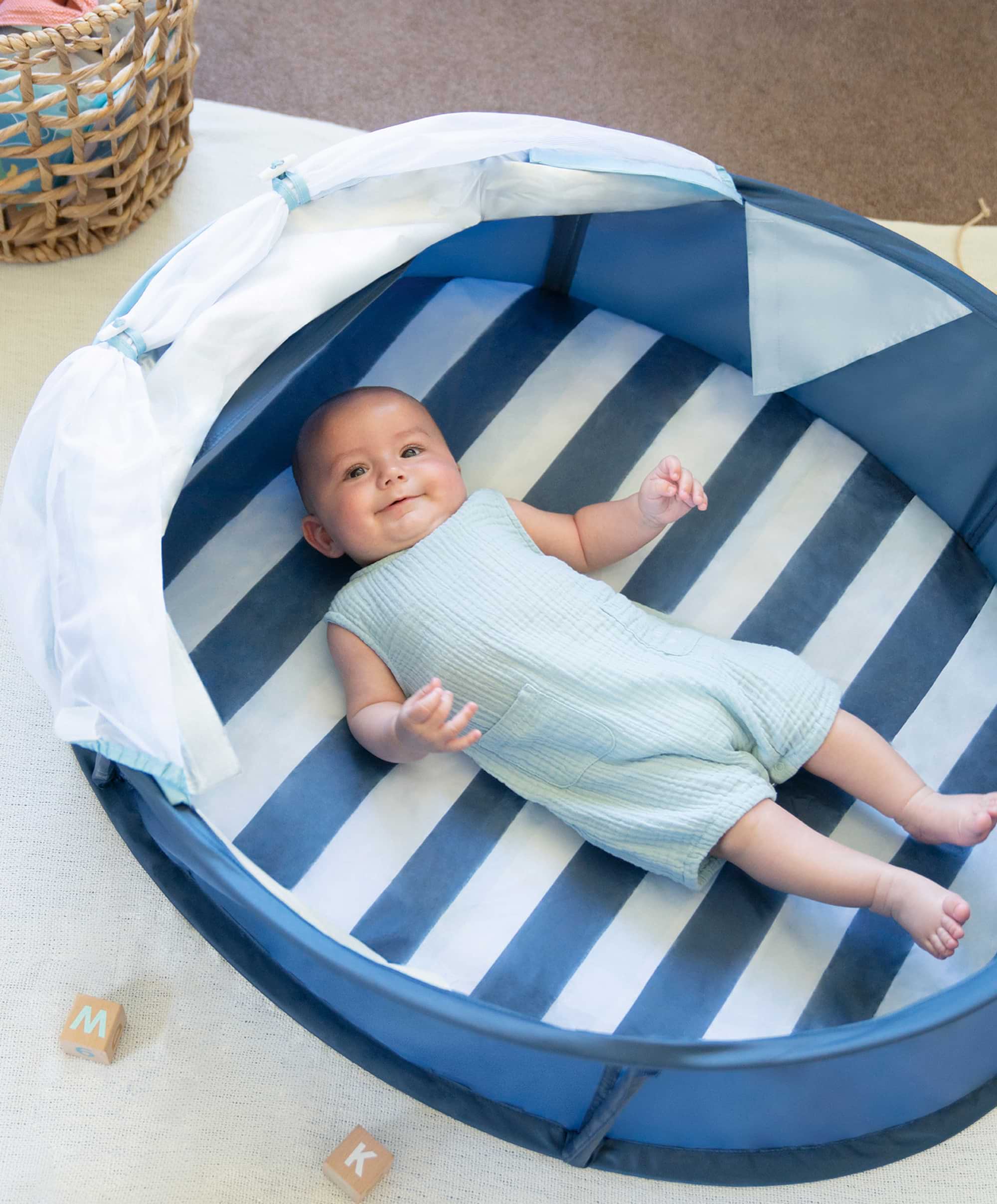 Babyni Anti UV Tent Playpen UPF 50+ Mariniere