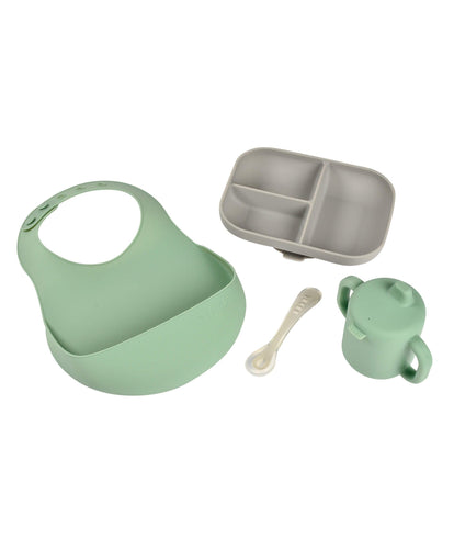 Beaba Baby Weaning Beaba Silicone Weaning Essentials Meal Set – Sage Green