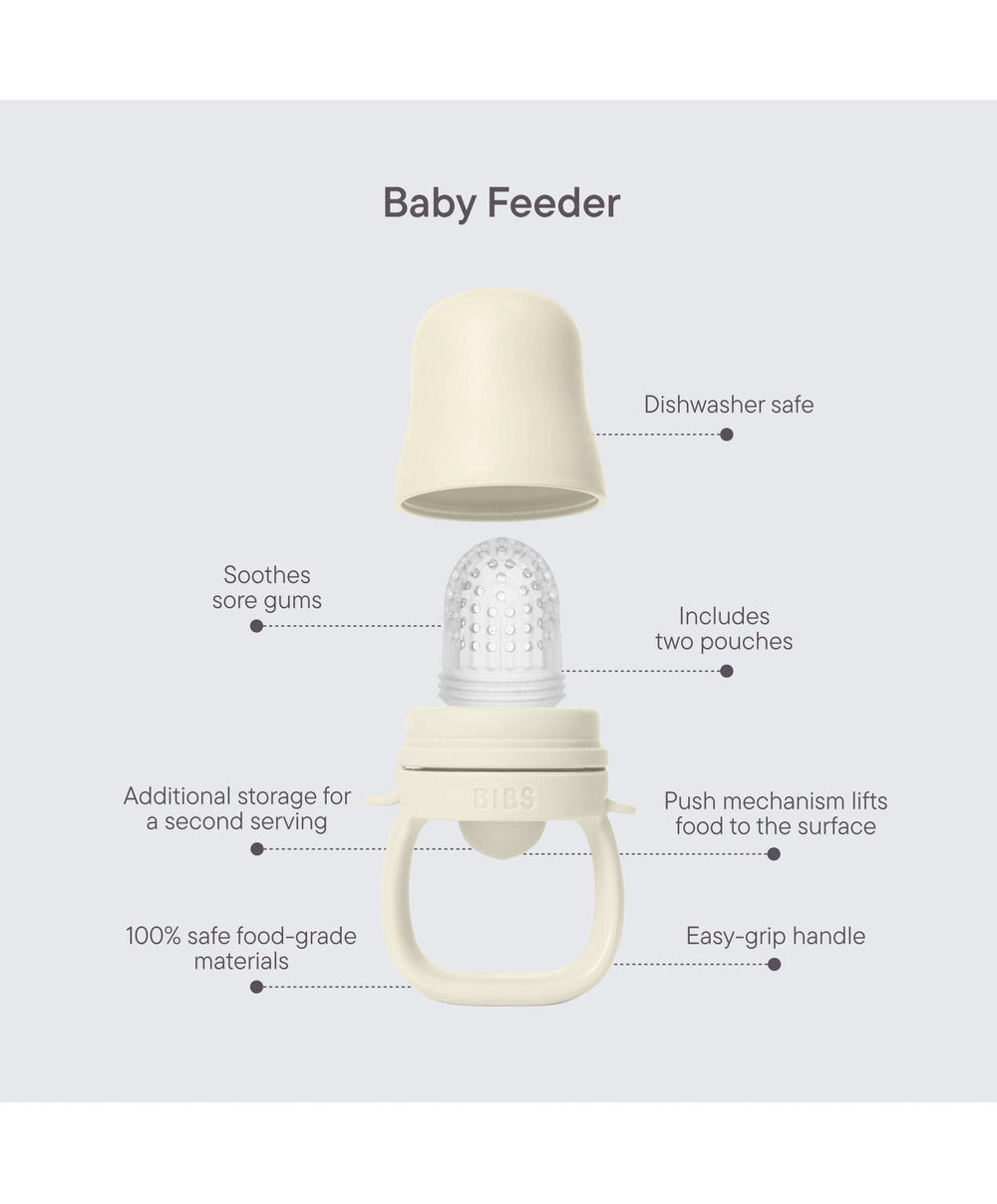 BIBS Baby Feeder &amp; Tray Bundle - Ivory