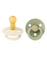 Bibs World Bottle Feeding BIBS Colour Pacifiers 2 Pack Size 1 - Ivory/Sage