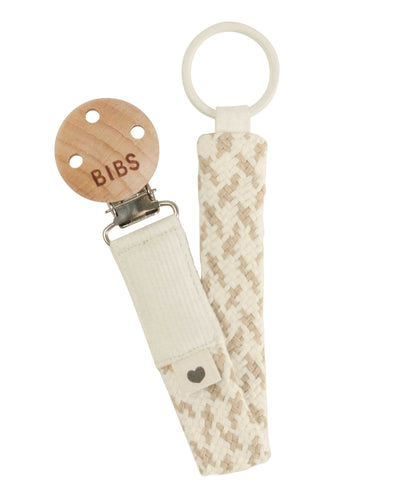 Bibs World Bottle Feeding BIBS Pacifier Clip Braided Ivory/Vanilla