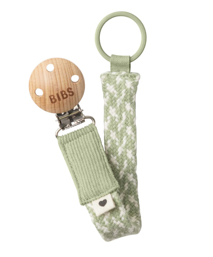 Bibs World Bottle Feeding BIBS Pacifier Clip Braided - Sage/Ivory